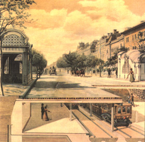 Die Földalatti unter der Andrassy-Straße